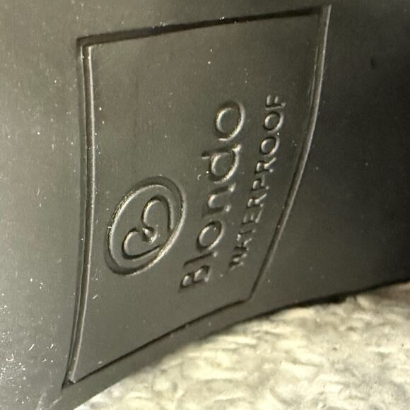 Blondo Ashley Tall Boots Womens 6 Black Suede Waterproof Knee-High Heeled - Picture 3 of 14